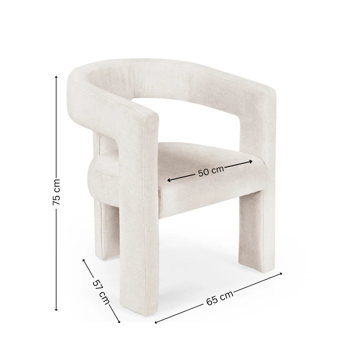 Set of 2 Elysium Chairs (Cream/Grey)