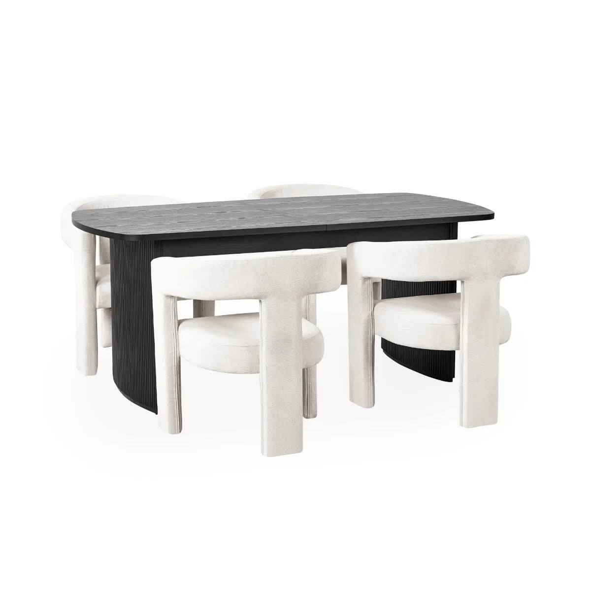 Set of 2 Elysium Chairs (Cream/Grey)