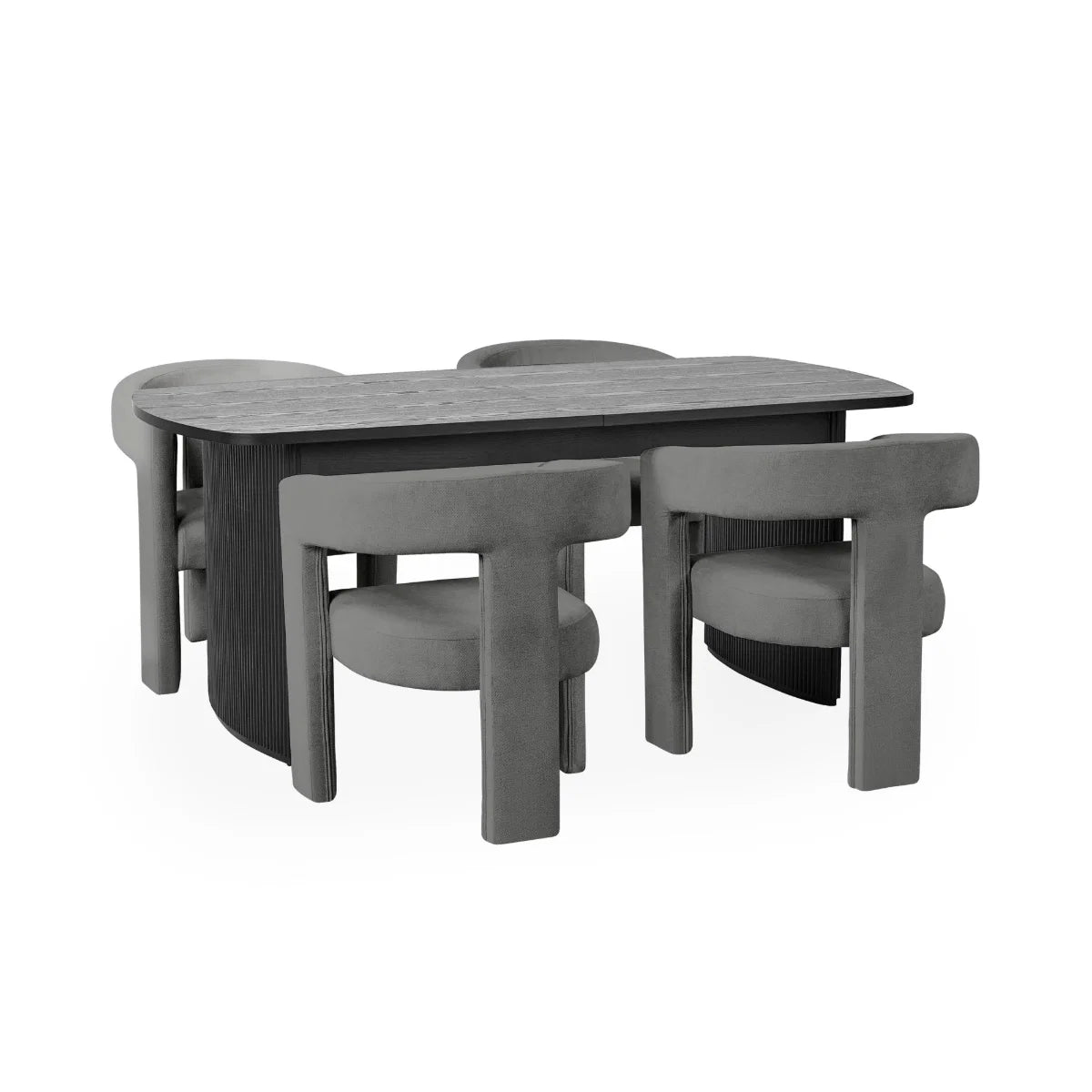 Set of 2 Elysium Chairs (Cream/Grey)