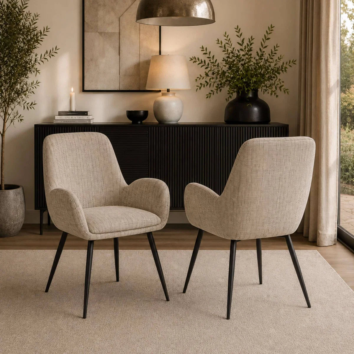 Set of 2 Barkley Upholstered Dining Chairs