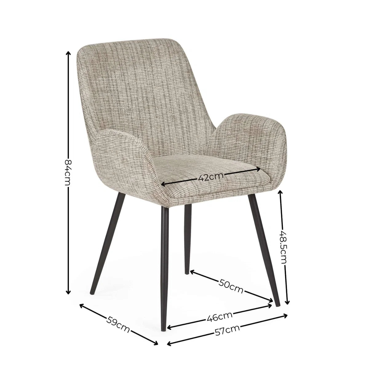 Set of 2 Barkley Upholstered Dining Chairs