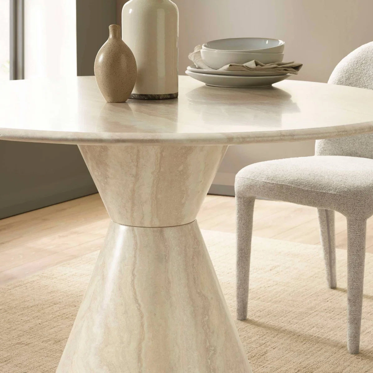 Venice Cream Marble Effect Table