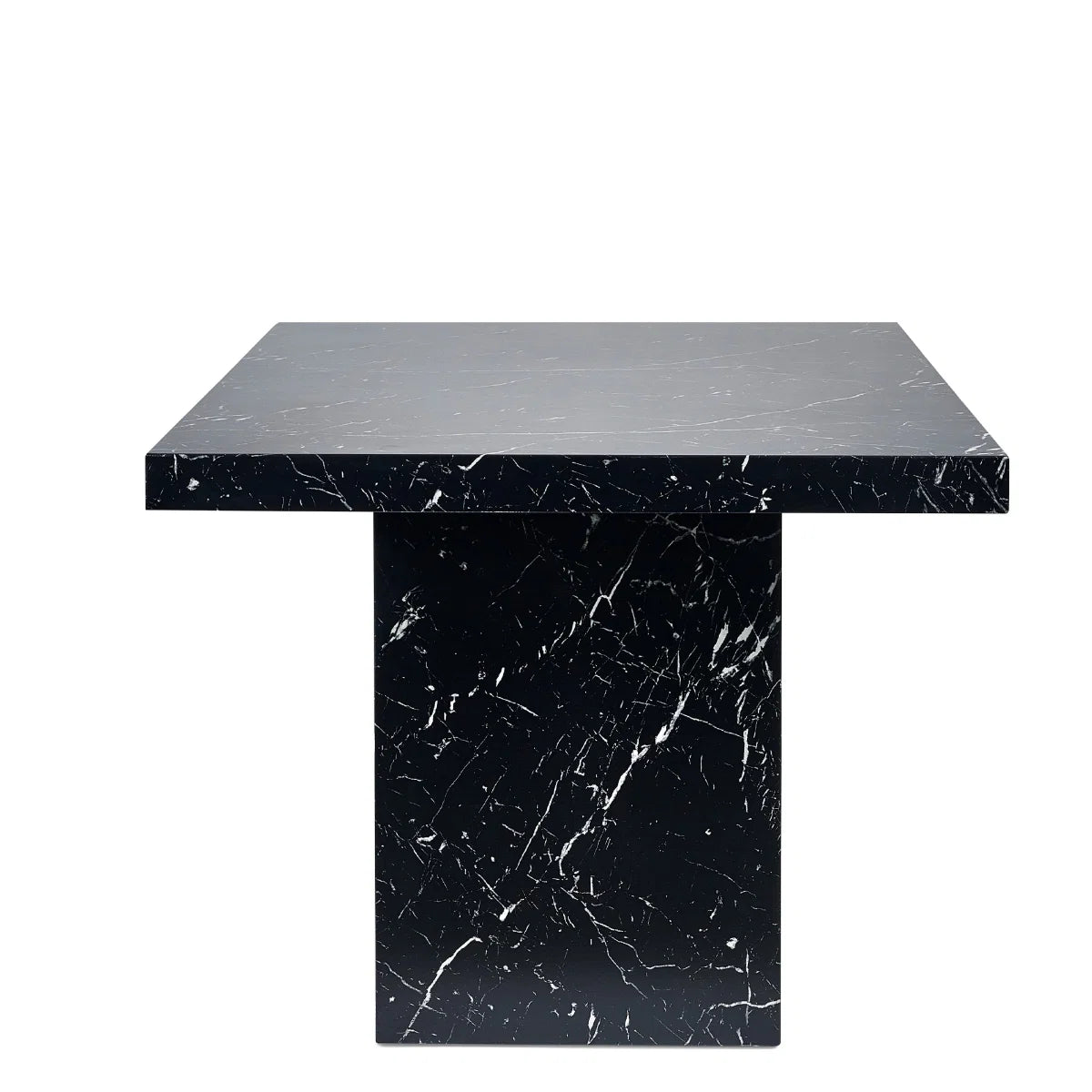 Roman White/Black Marble Effect Dining Table - 180cm