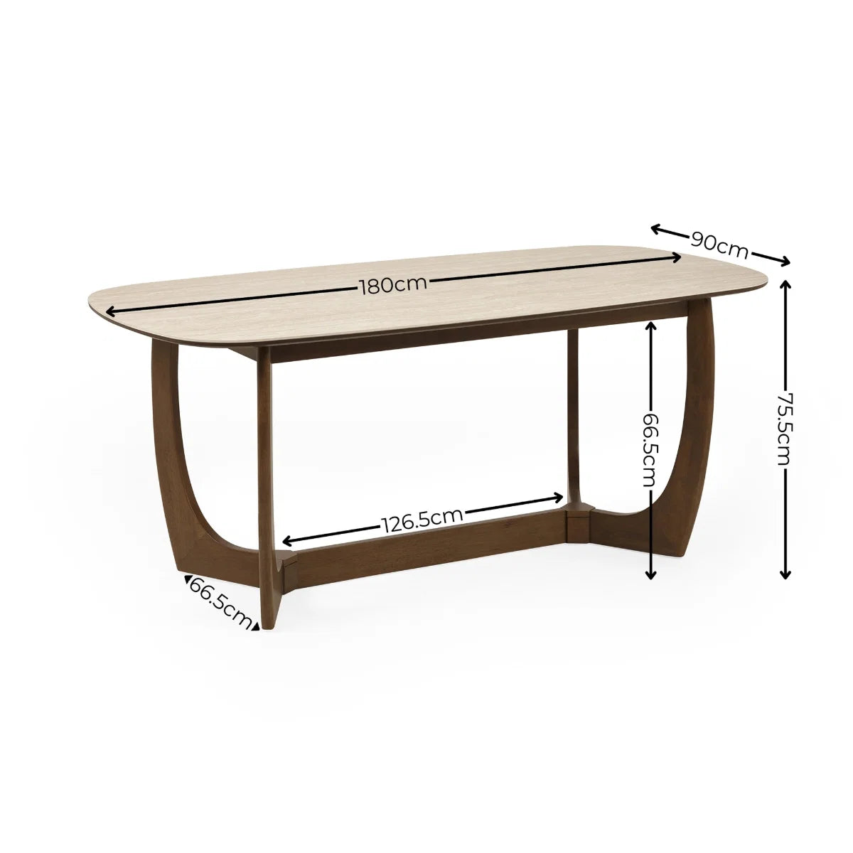 Portugal Stone Top Dining Table - 180cm