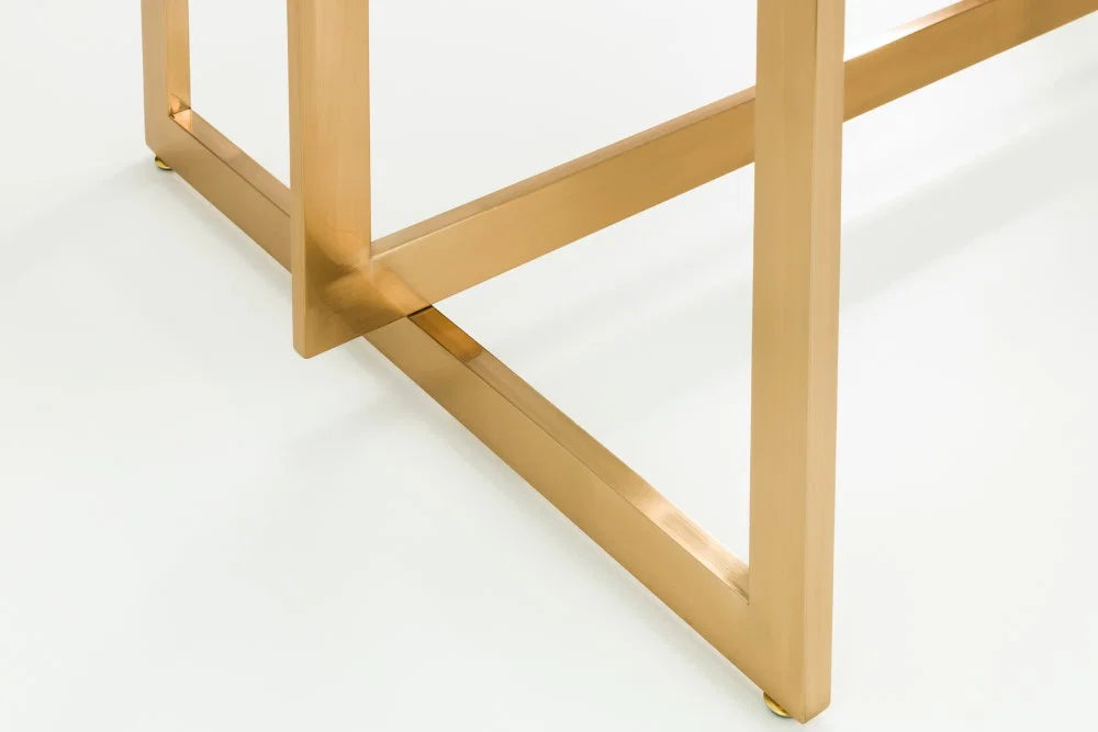 Minthis Glass Top Gold Frame Dining Table - 200cm