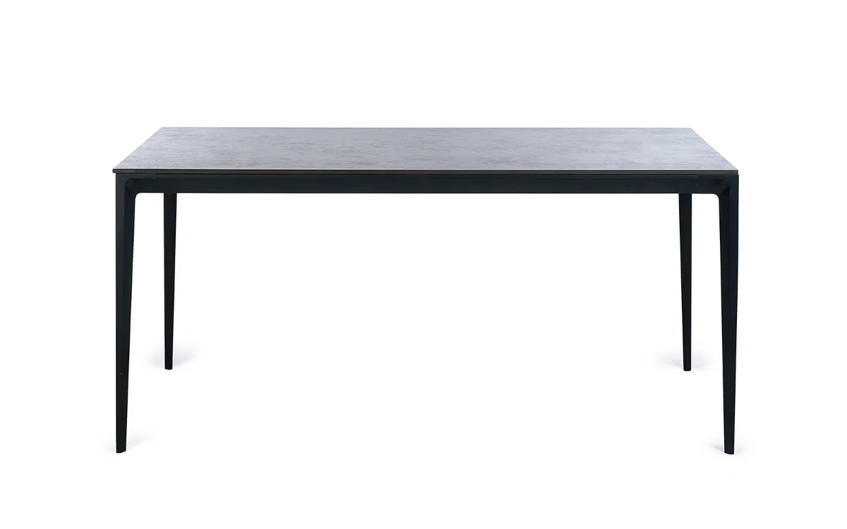 Miami White/Slate Grey Sintered Stone Top Dining Table - 120cm