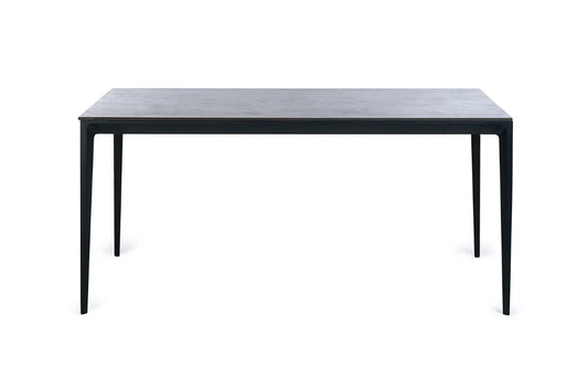 Miami White/Slate Grey Sintered Stone Top Dining Table - 120cm