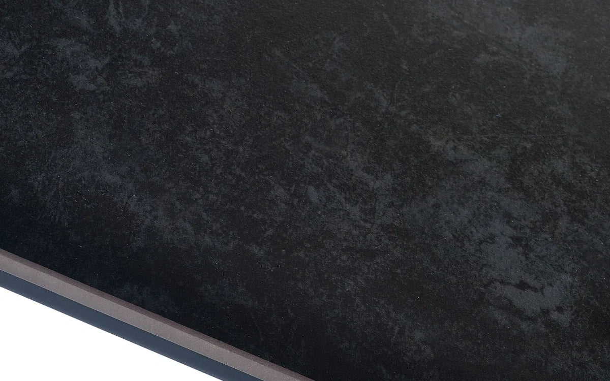 Miami White/Slate Grey Sintered Stone Top Dining Table - 120cm