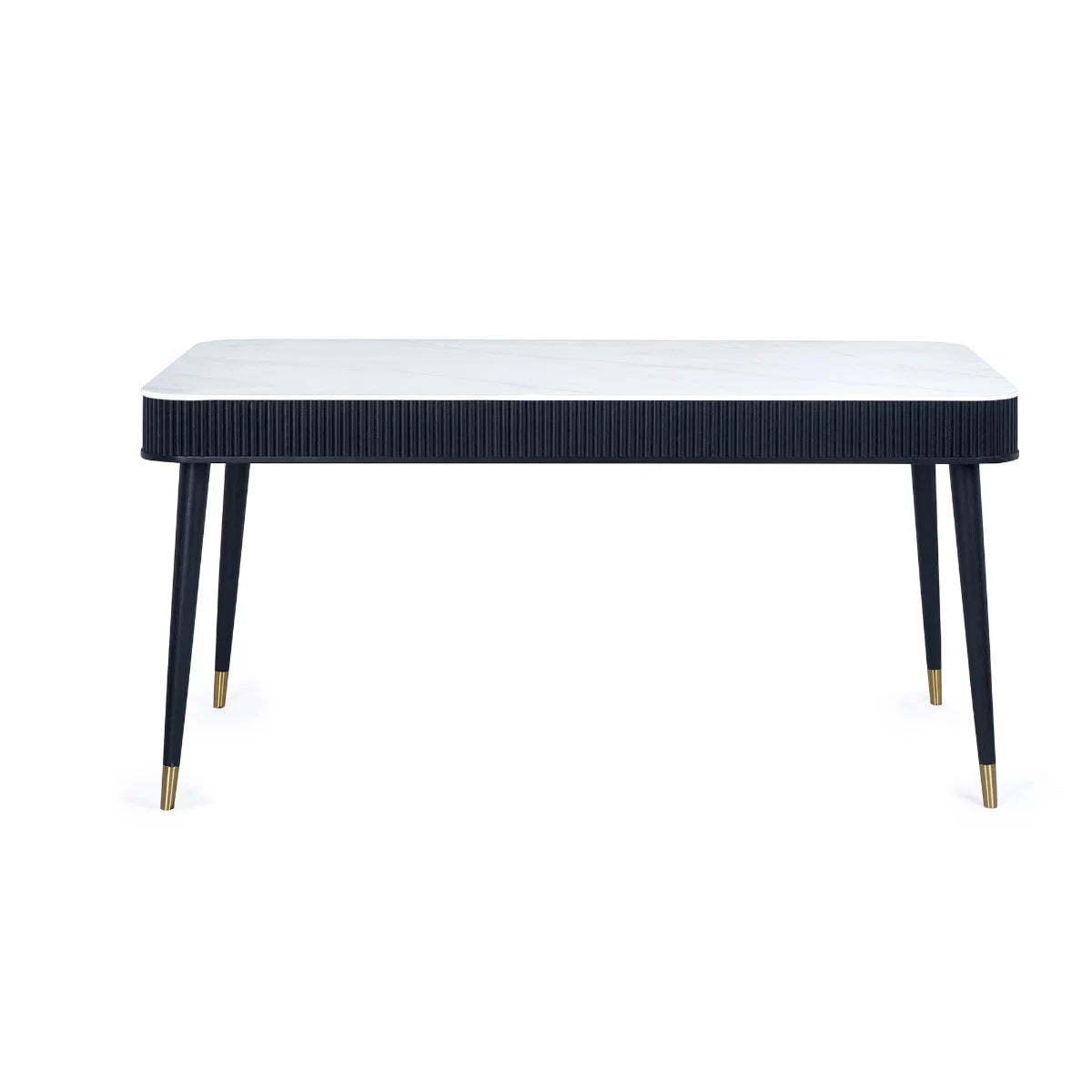 St.Tropez Fluted Stone Top Dining Table With Drawers - 160cm