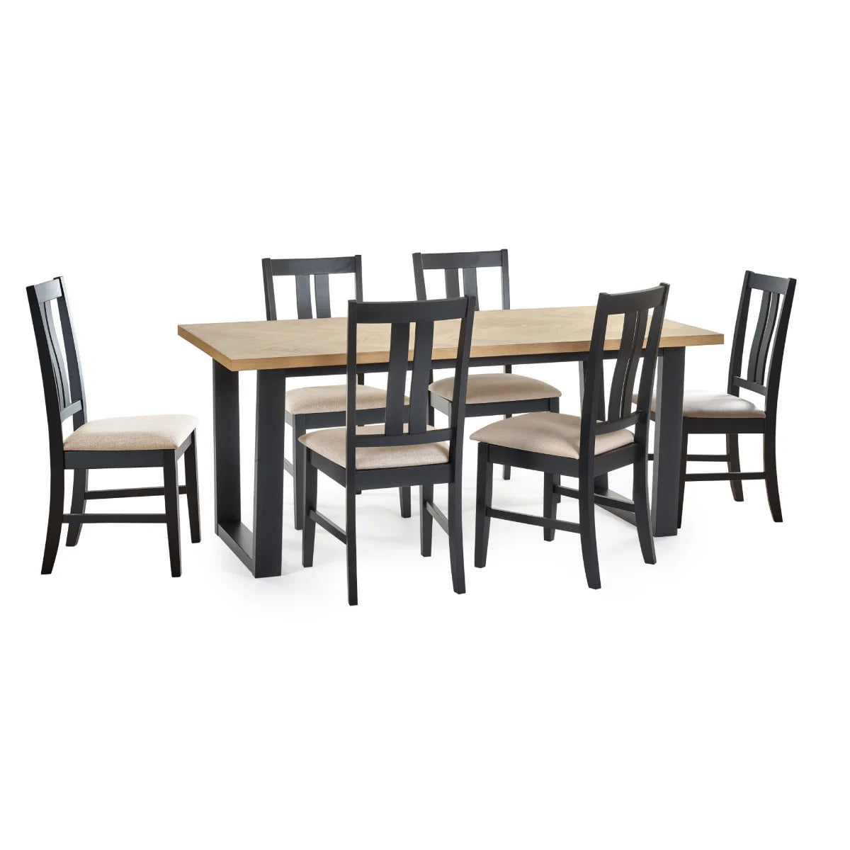 Hilton Oak Veneer Dining Table - 180cm