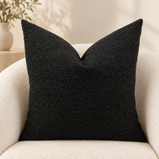 The Couture Cushion - The Luxury Black Boucle - Style No. 103