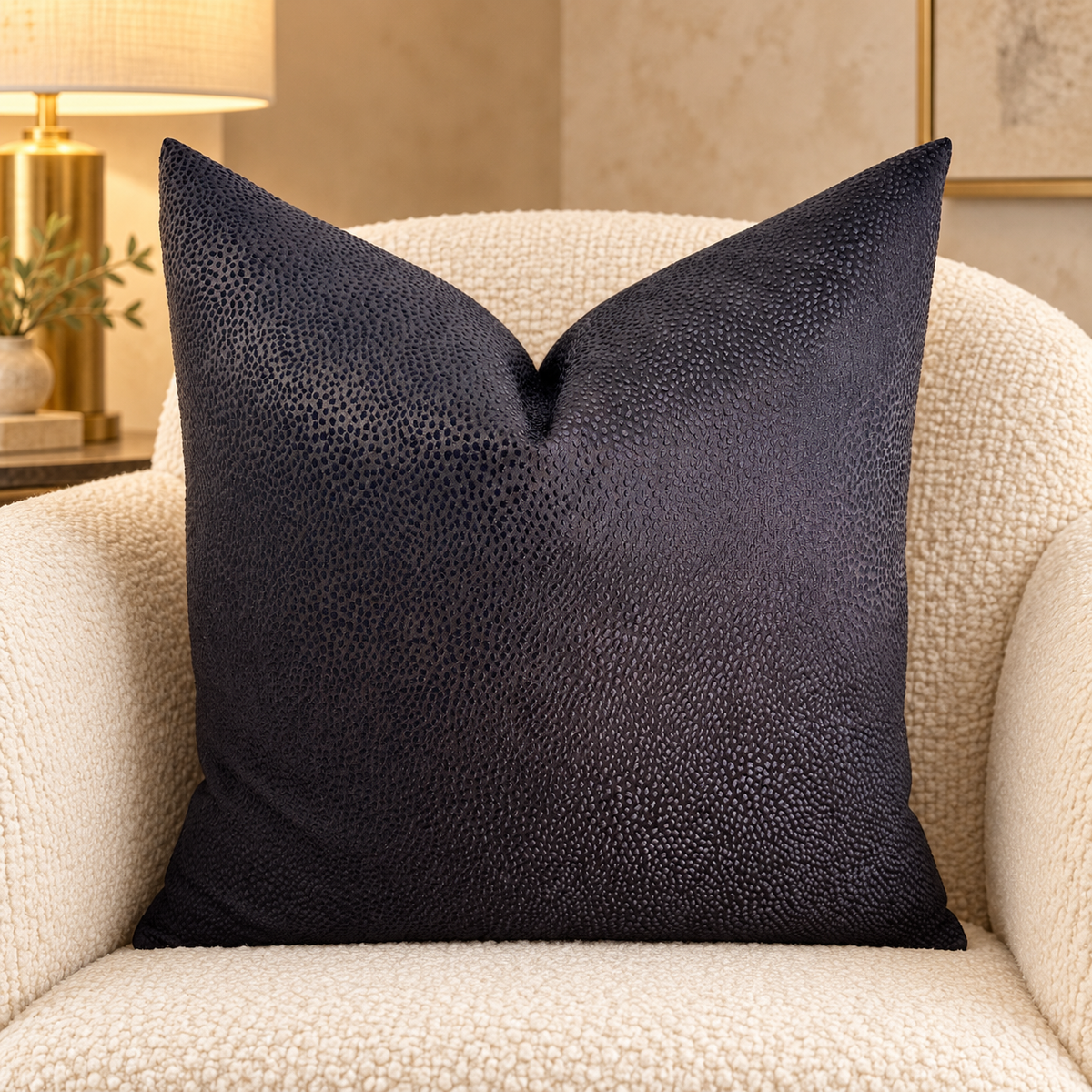 The Couture Cushion - The Black Borboletta Style No. 189