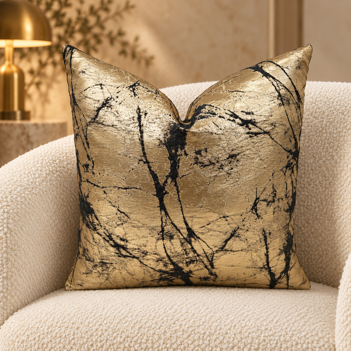 The Couture Cushion - The Gold and Black Cooper - Style No. 119b