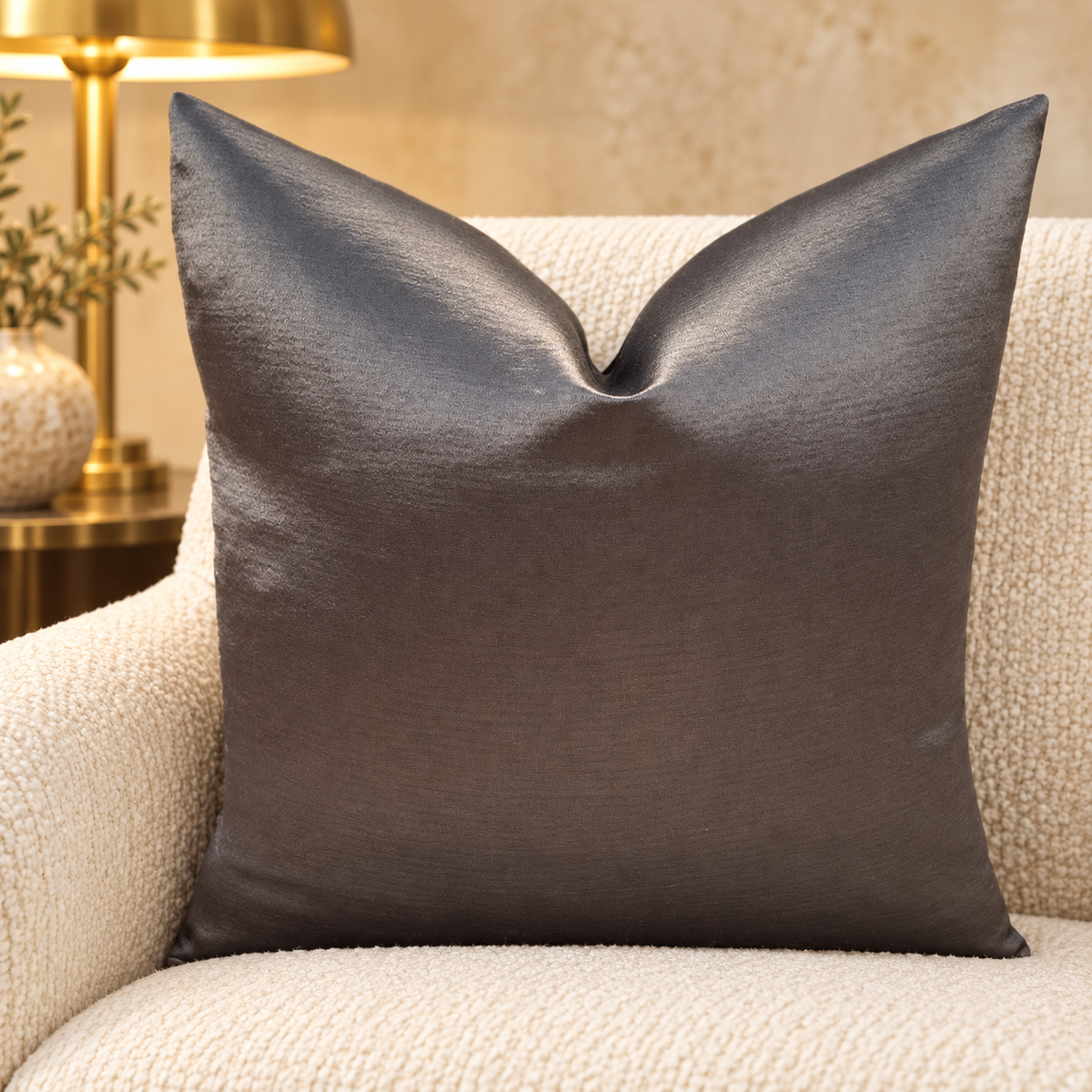The Couture Cushion - The Charcoal Laura - Style No. 101
