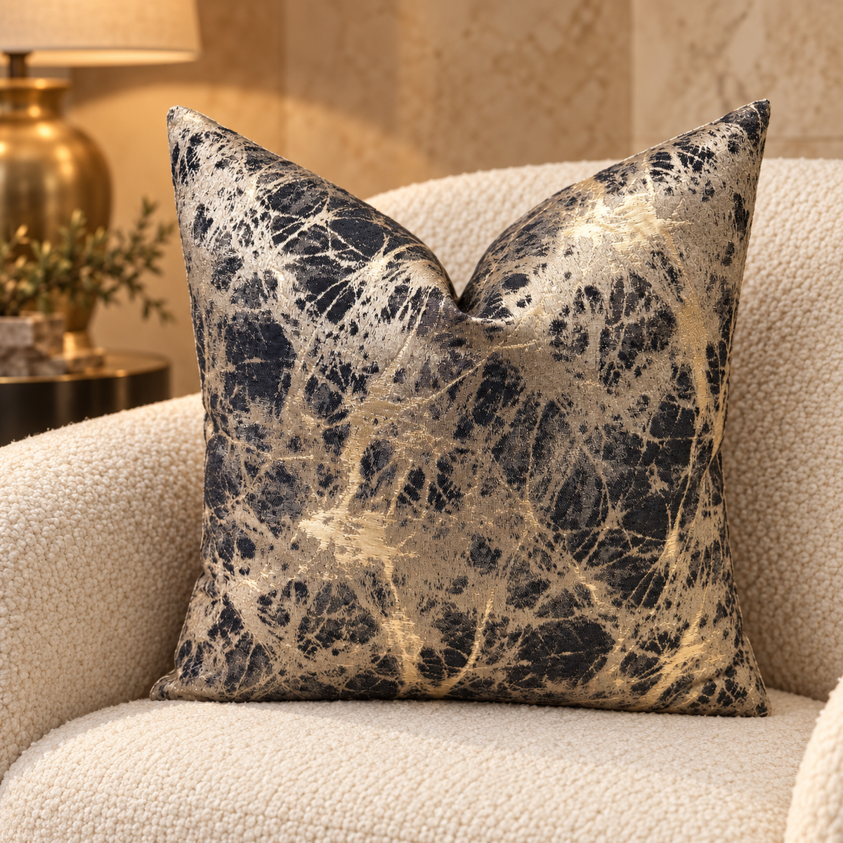 The Couture Cushion - The Black and Gold Cooper - Style No. 119