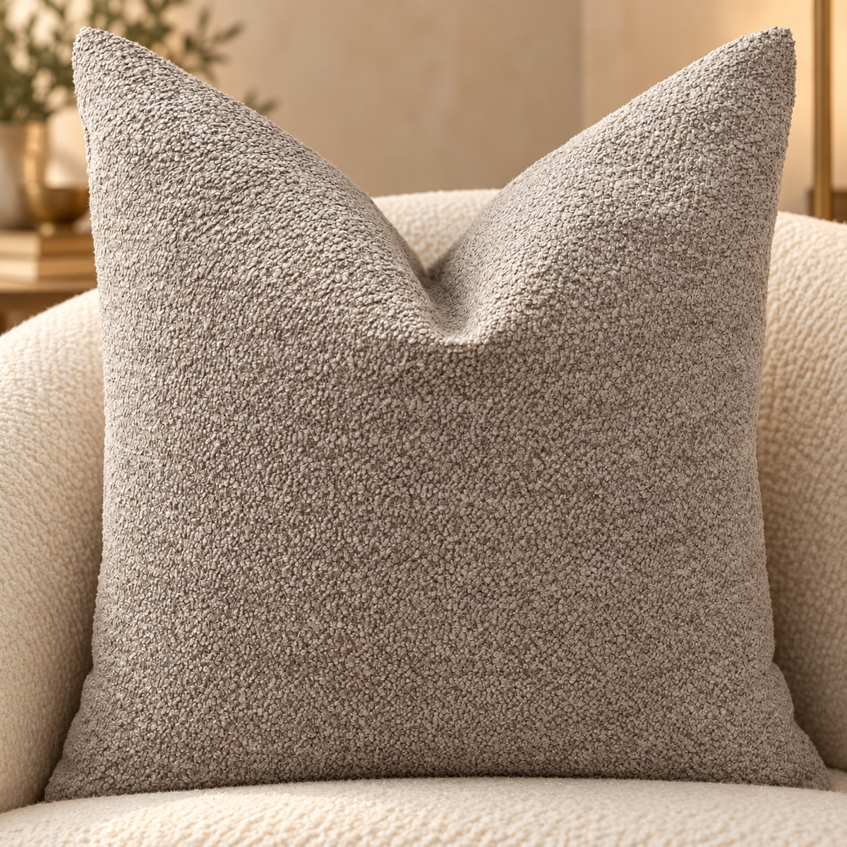 The Couture Cushion - The Luxury Natural Boucle - Style No. 16