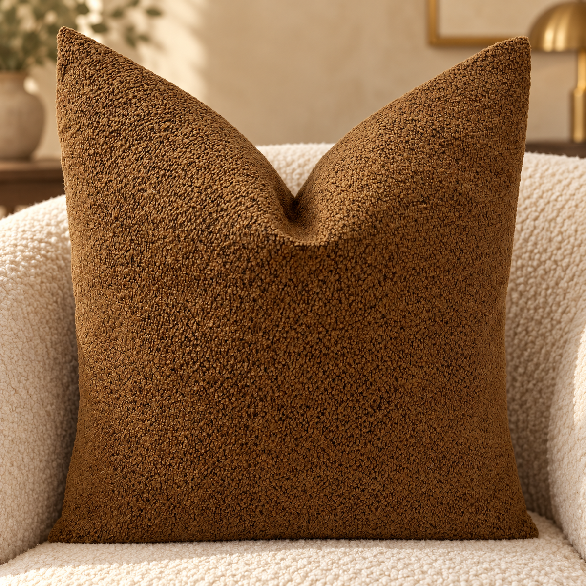 The Couture Cushion - The Luxury Autumn Leaves Boucle - Style No. 4