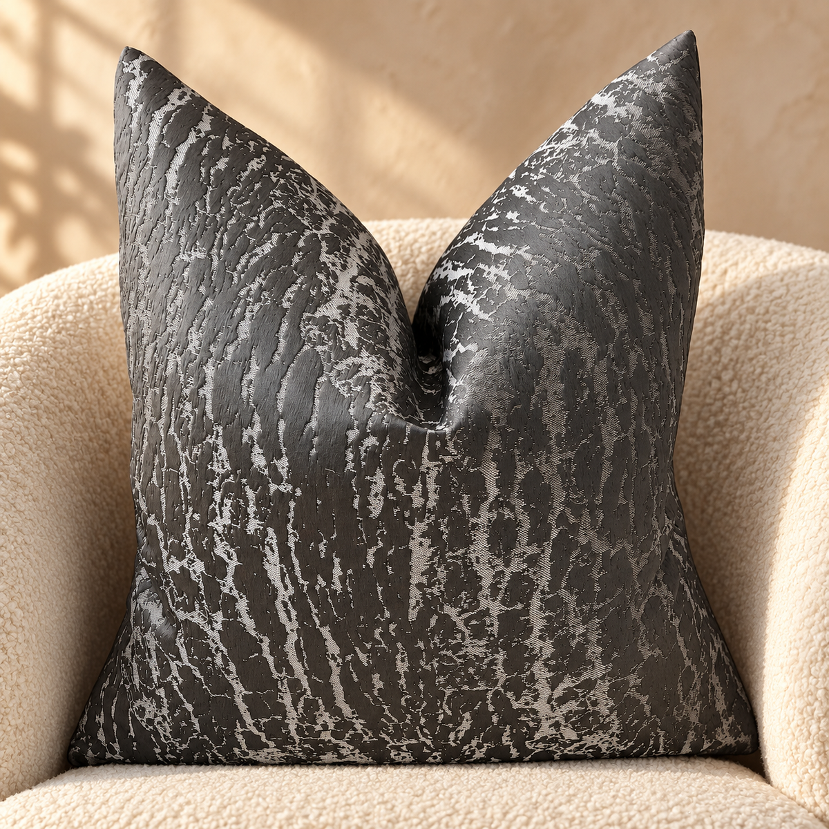 The Couture Cushion - The Tuleste Charcoal - Style No. 8