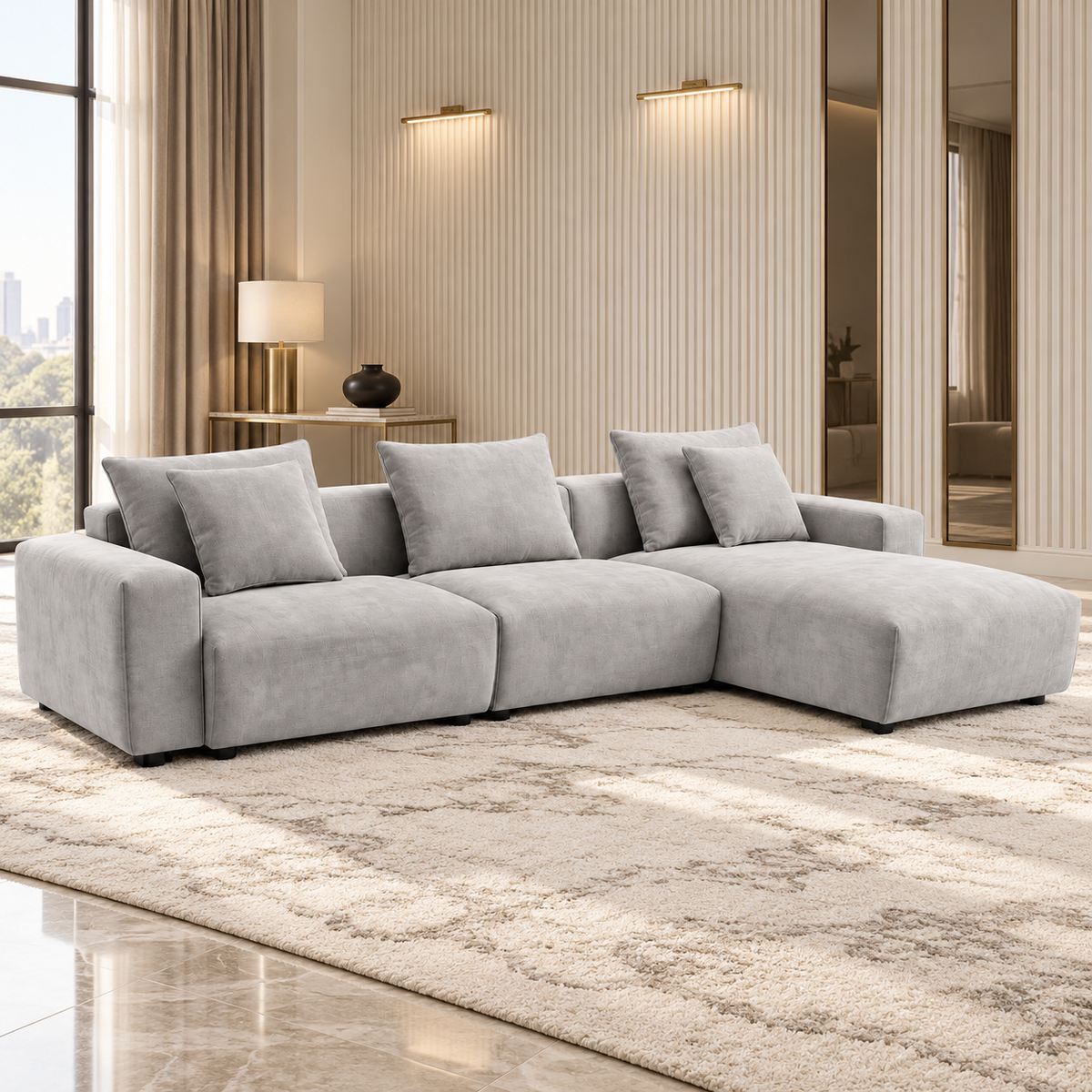 Malibu Sofa Grey Universal Corner