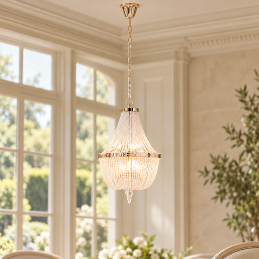 6 Light Chrome Chain Chandelier | Lerici