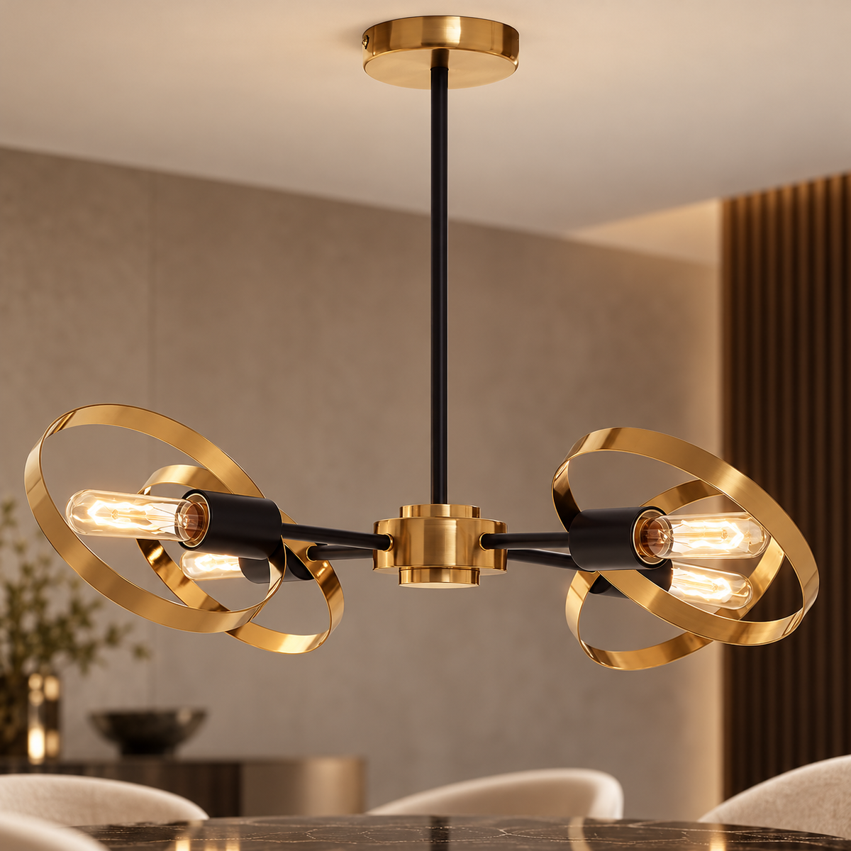 Four Bulb Ring Pendant Light | Trieste