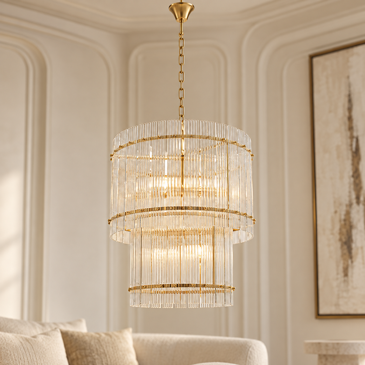 Six Bulb Glass Pendant Light | Ritz