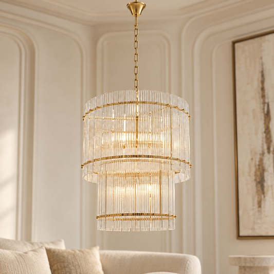 Six Bulb Glass Pendant Light | Ritz
