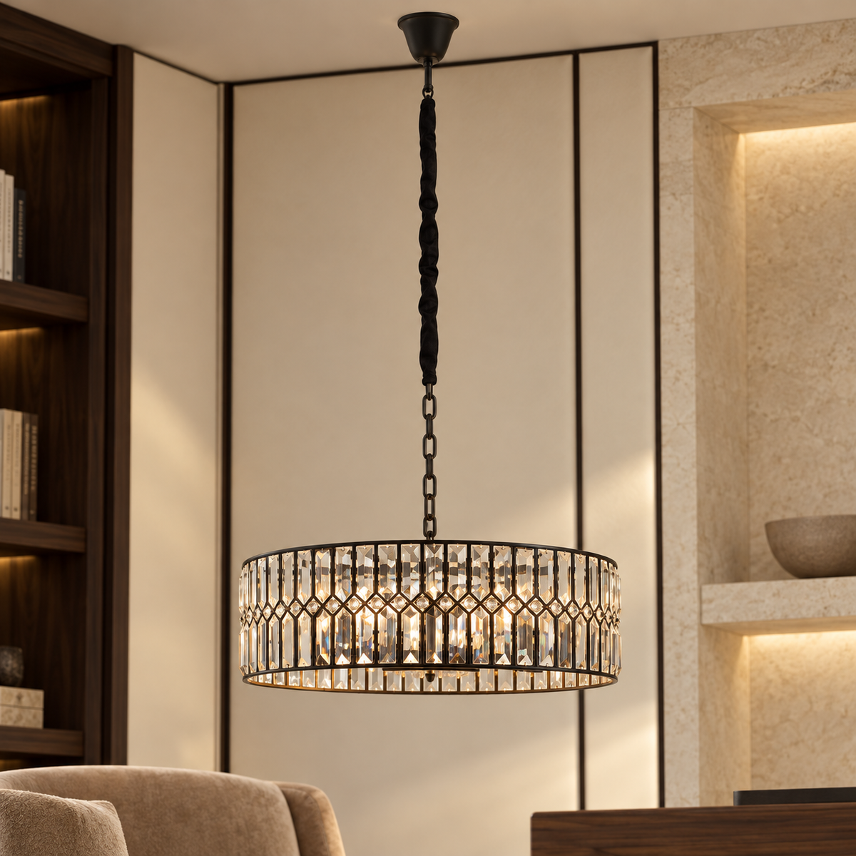 6 Bulb Crystal Chandelier | Babylon