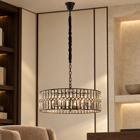 6 Bulb Crystal Chandelier | Babylon