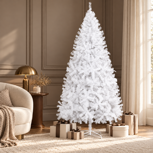6FT Iron Leg White Christmas Tree with 400 Branches