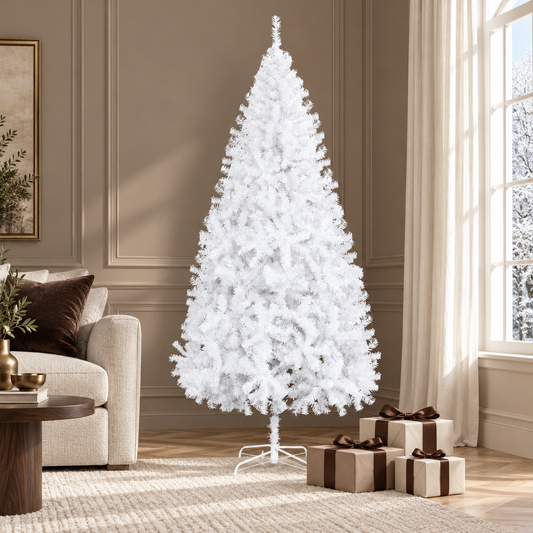 7FT Iron Leg White Christmas Tree with 950 Branches