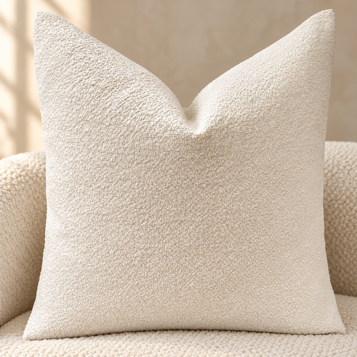 The Couture Cushion - The Luxury Ivory Boucle - Style No. 3