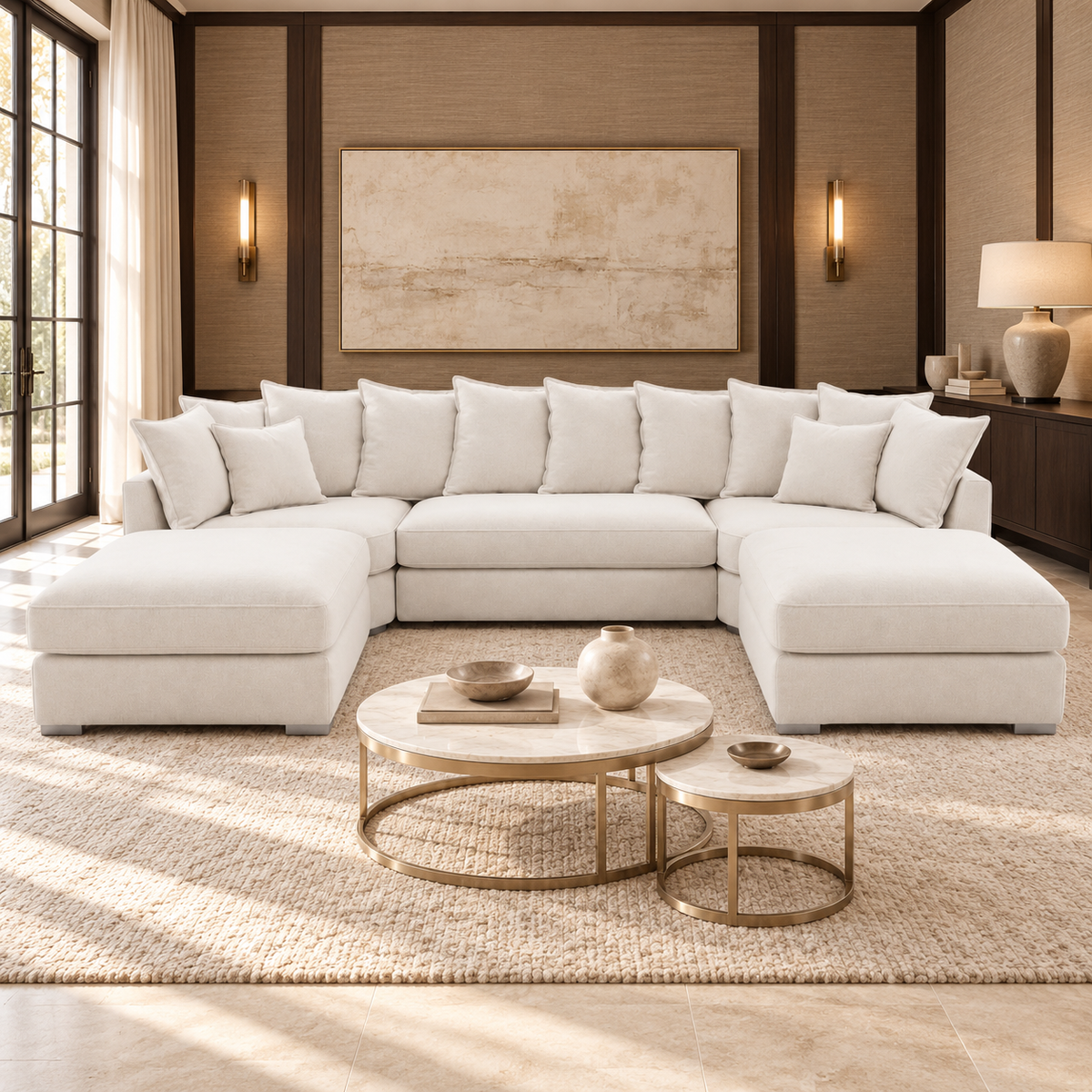 Winchester U Shaped Scatter Back Sofa
