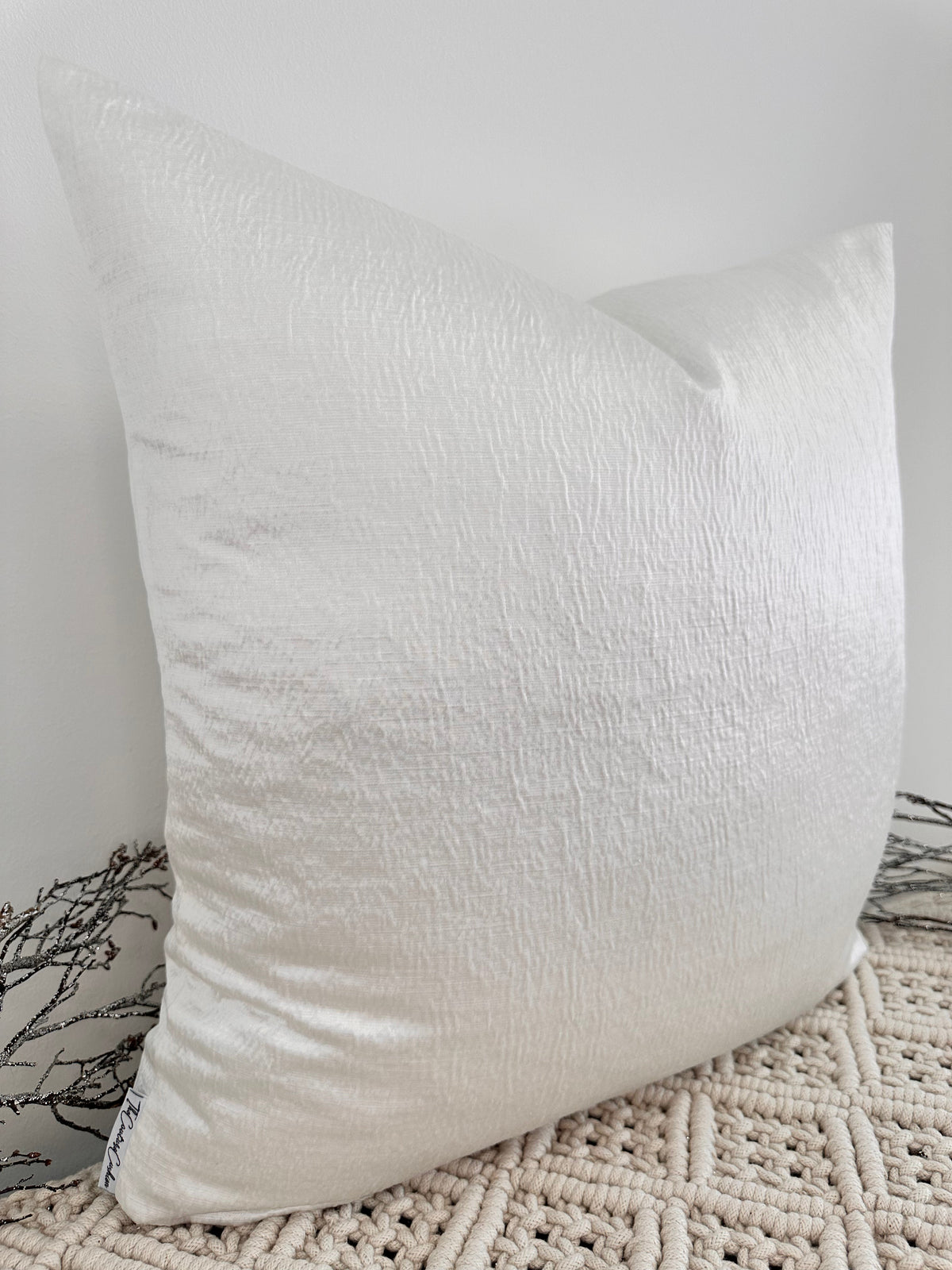 The Couture Cushion - The White Laurent - Style No. 39