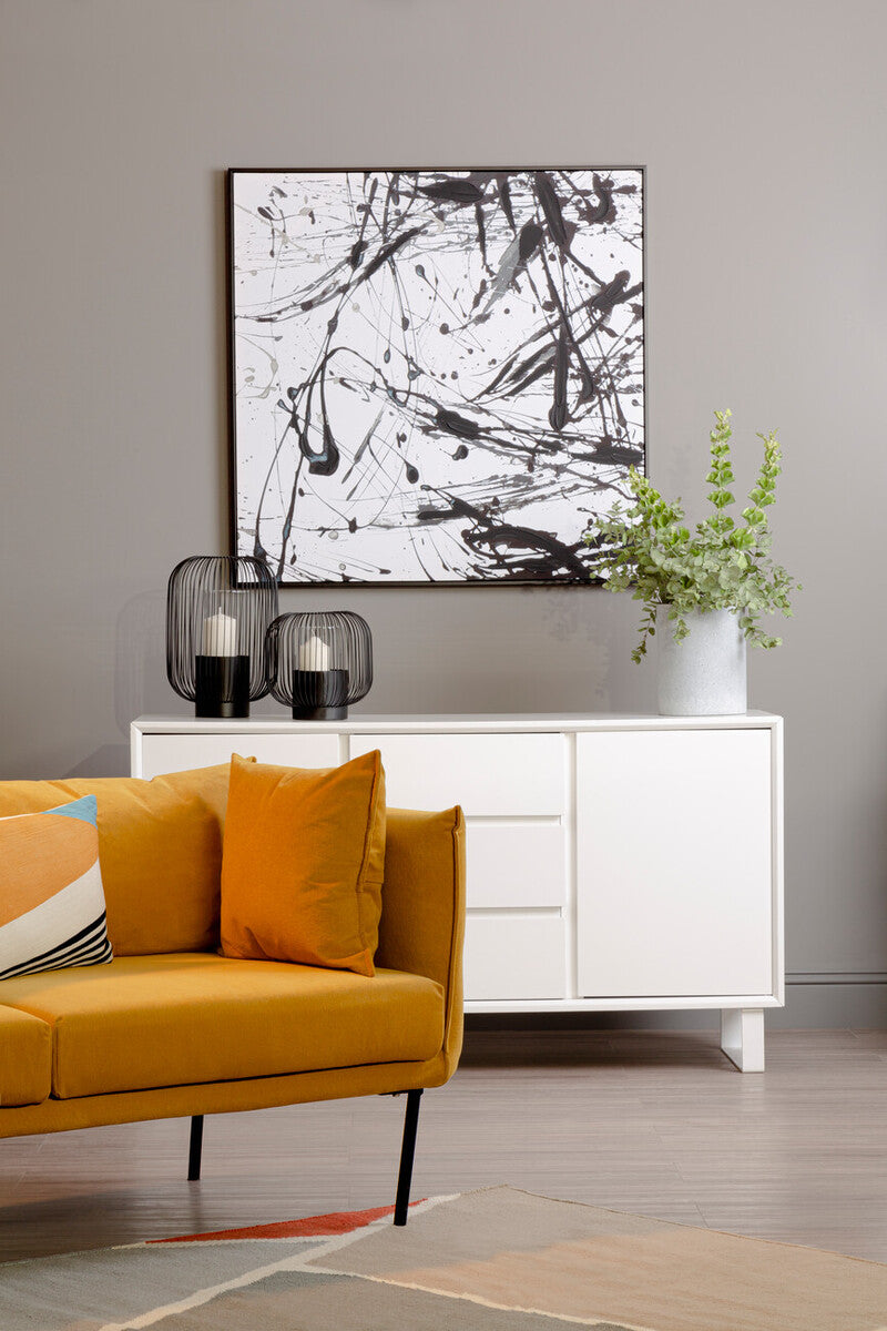 Kolding Yellow Fabric 2 Seater Sofa