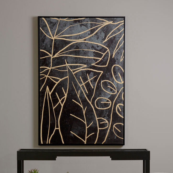 Canvas Black and Gold Wall Art | Astratto