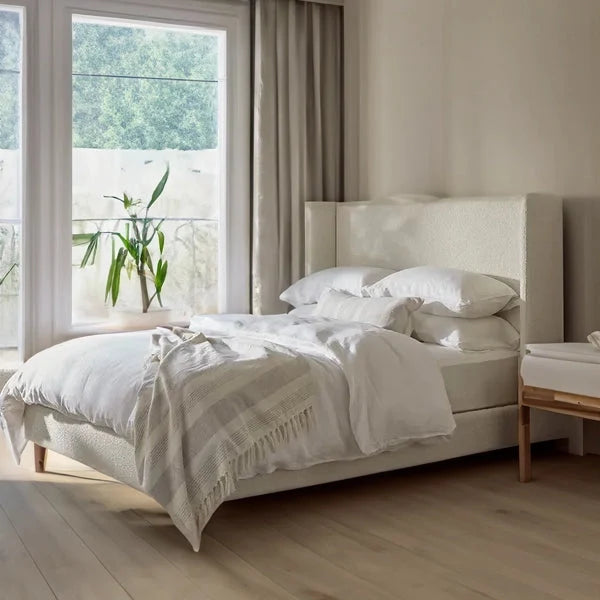 Harlow Boucle Upholstered Bed Frame