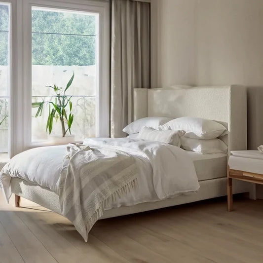 Harlow Boucle Upholstered Bed Frame