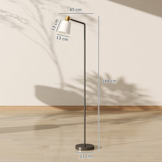 Floor Lamp with 350° Rotatable Head, Modern Standing Lamp with 3000K/4000K/6500K Colour Temperatures for Living Room Bedroom Office, Black