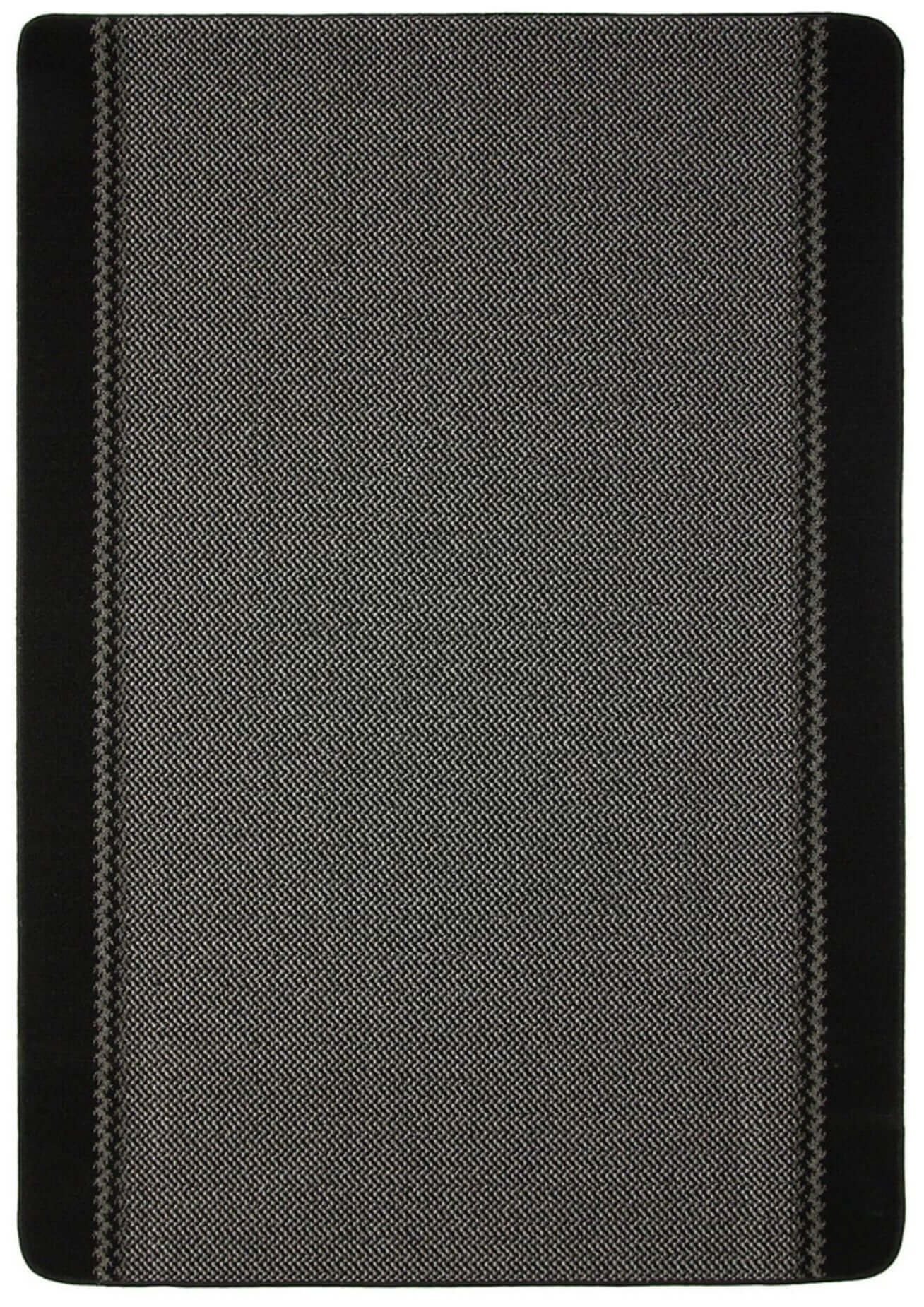 Washable Bordered Black Rug  | 116Bl