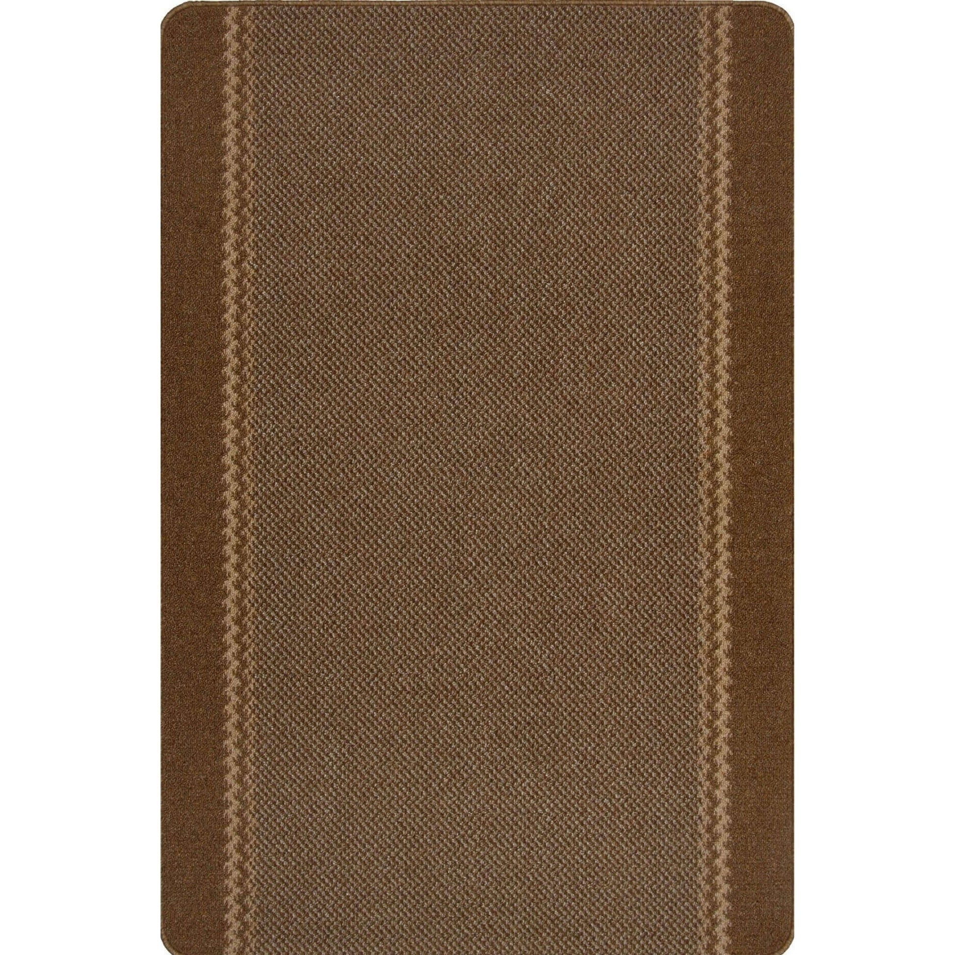 Washable Bordered Brown Rug | 116Br