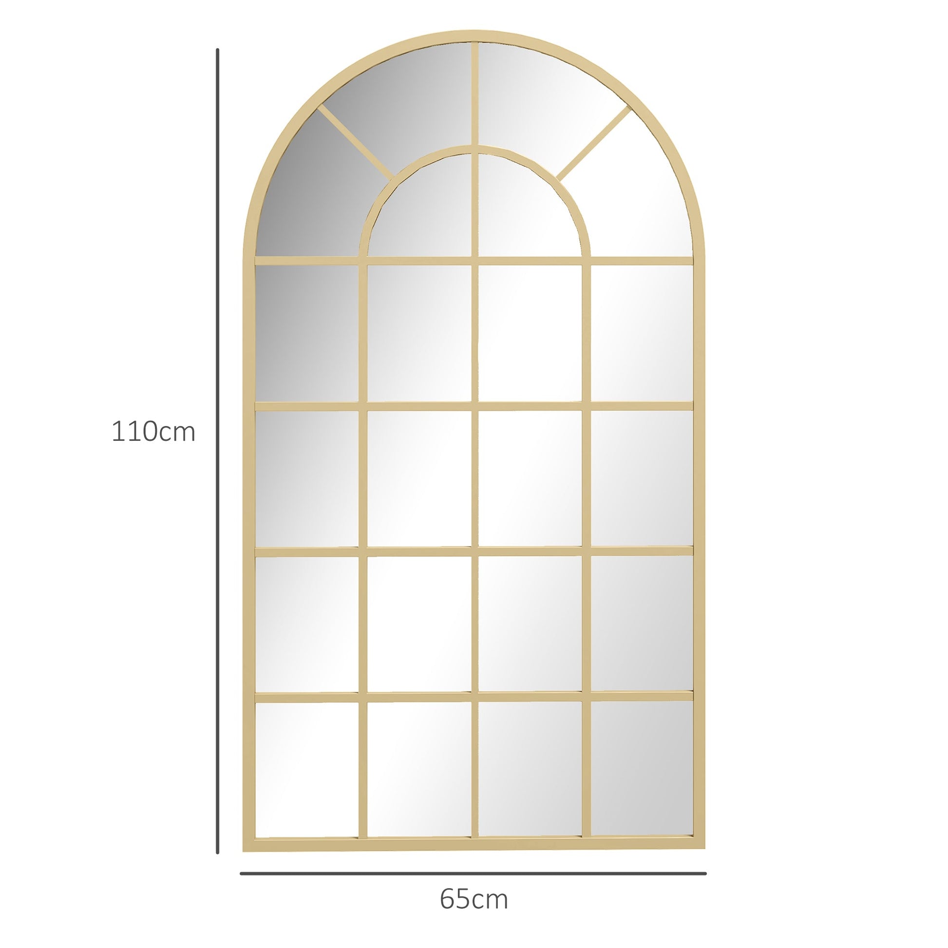 Arched Decorative Wall Mirror for Bedroom Living Room, Modern Window Bathroom Mirror for Home Decor