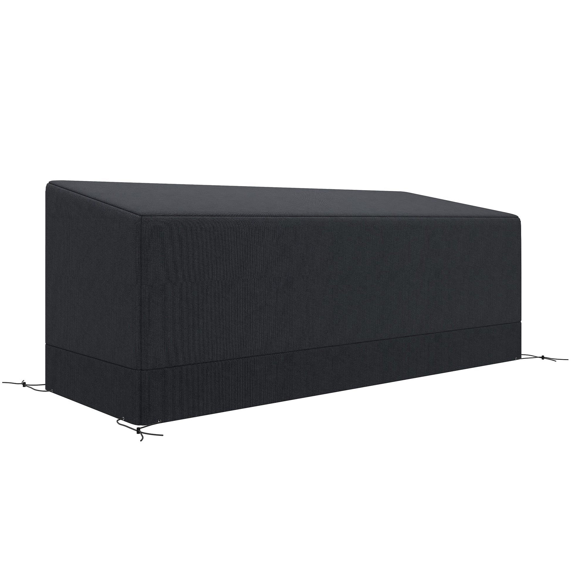 Rectangular Patio Furniture Cover for 3 Seater Sofa Bistro Set, Water UV Resistant Protection 600D Oxford Fabric Rattan Lounge Clean Cover, 190 x 72 x 76cm, Black