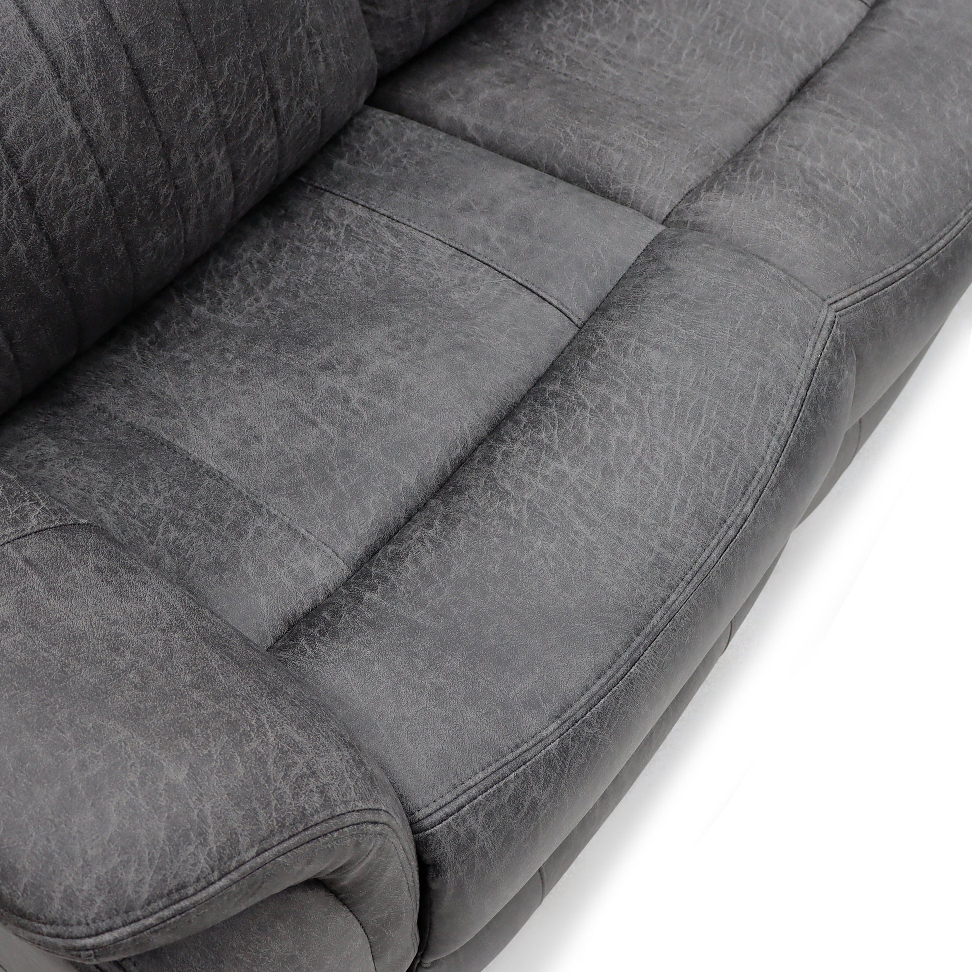 Leon Electric Recliner Sofa Grey 3 Seater