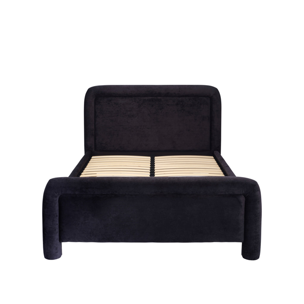 Phoebe Velvet Bed Ivory/Black