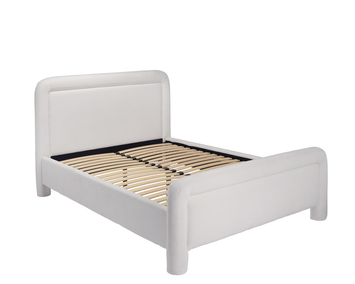 Phoebe Velvet Bed Ivory/Black