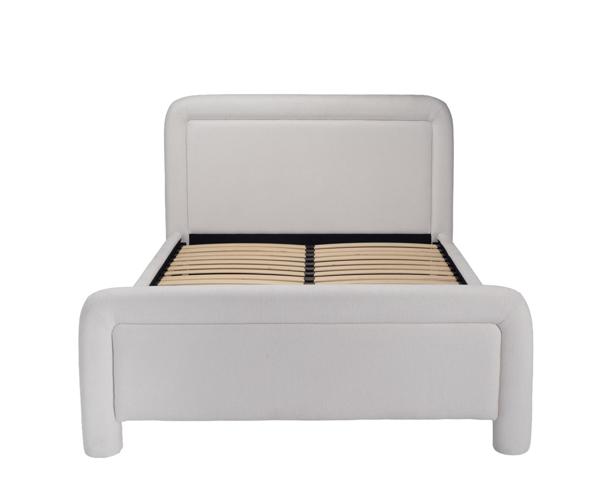 Phoebe Velvet Bed Ivory/Black