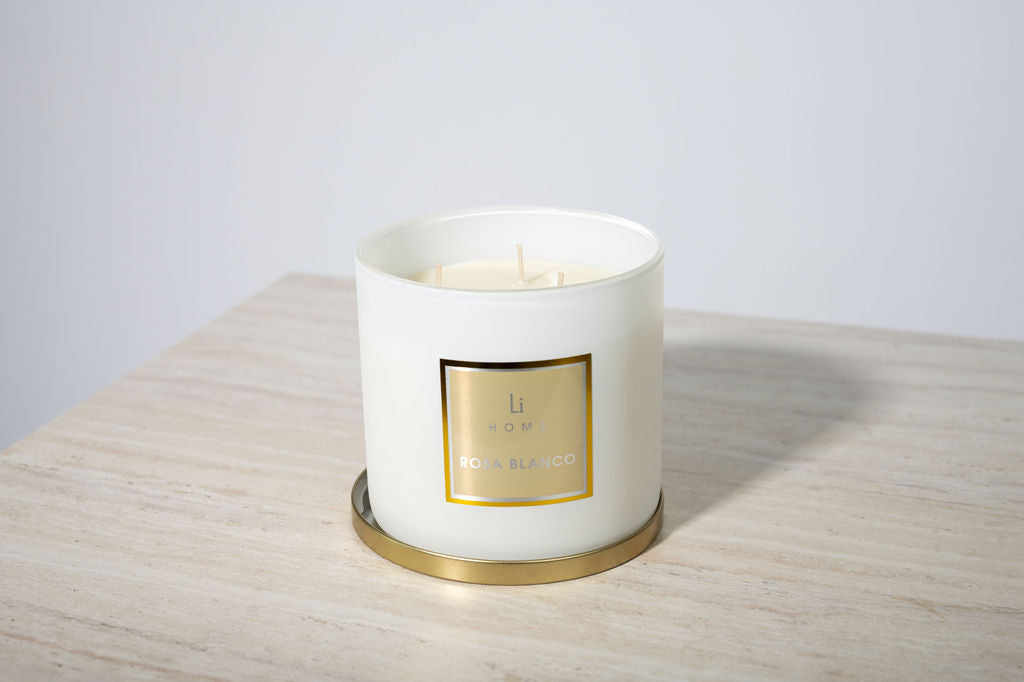 Rosa Blanco - 3 Wick Luxury Candle 1kg