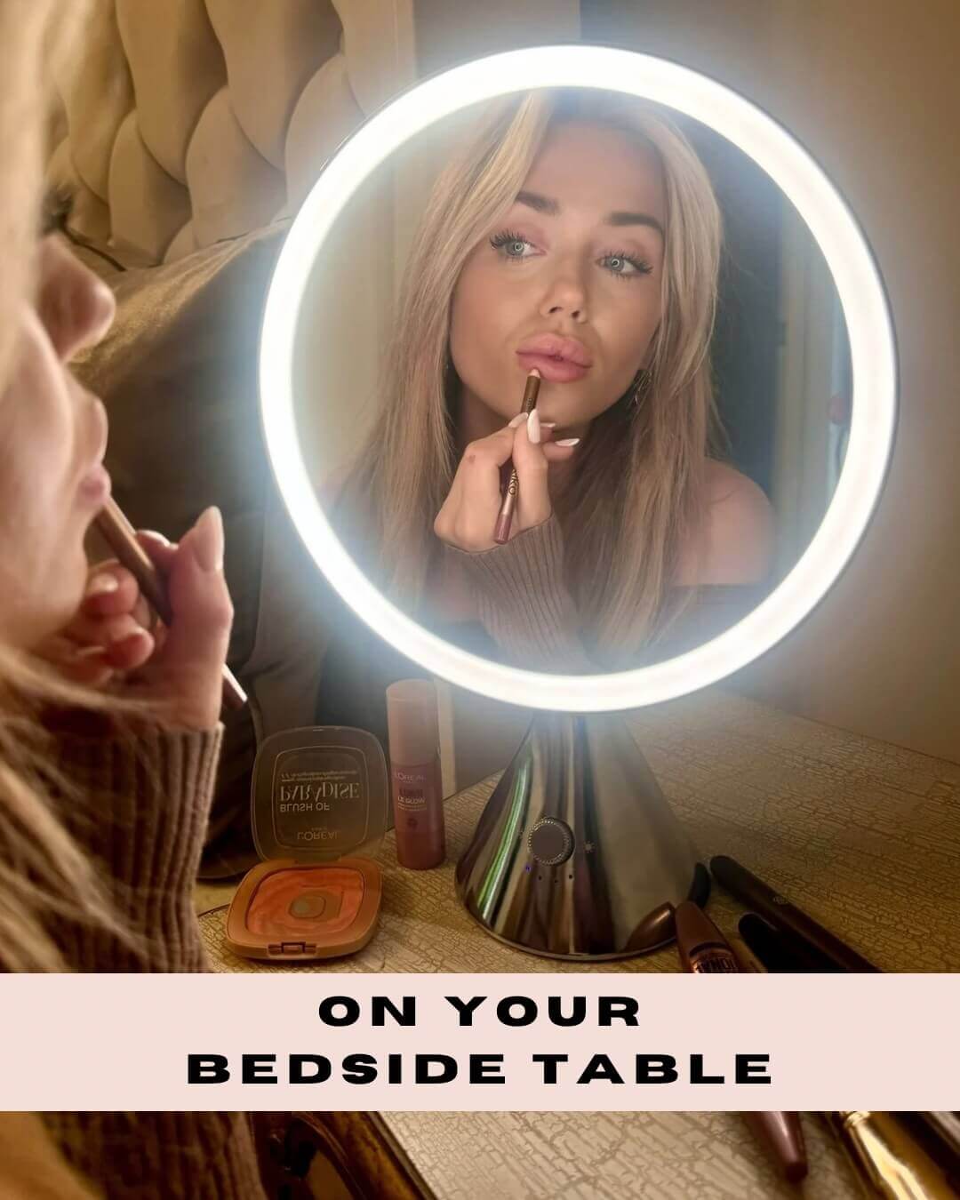 Glam Pro Cosmetic Vanity Mirror in Chrome