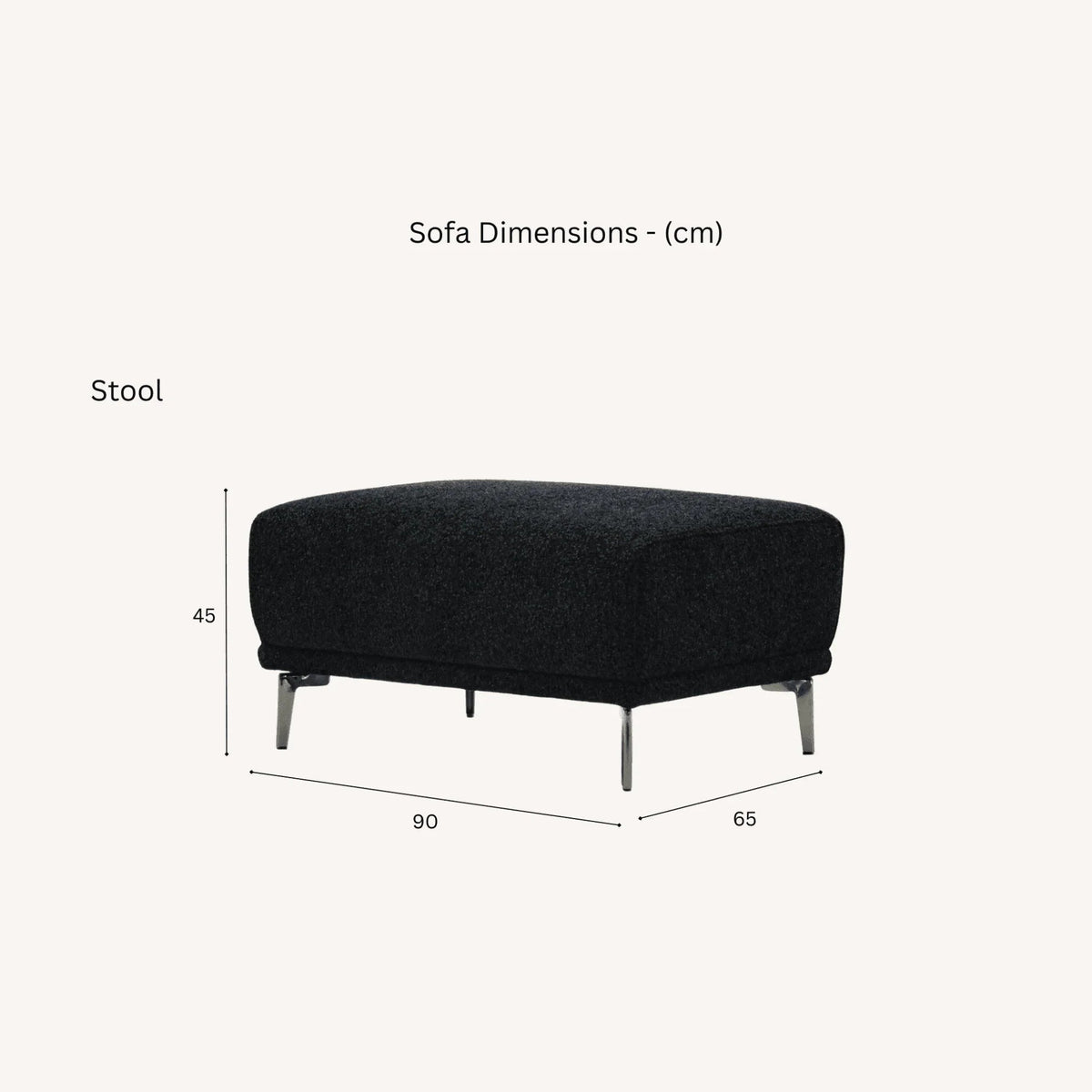 Albert Sofa Range in Black Lux Boucle Fabric